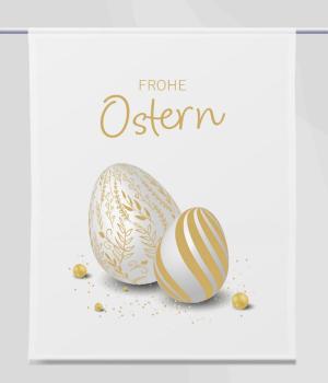 Ostern-moderna-gold, Scheibenhänger eckig